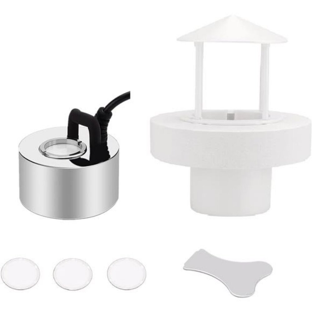 350ml/H Mist Maker Metal Fogger Atomizer for Water Fountain Pot Rockery Sink